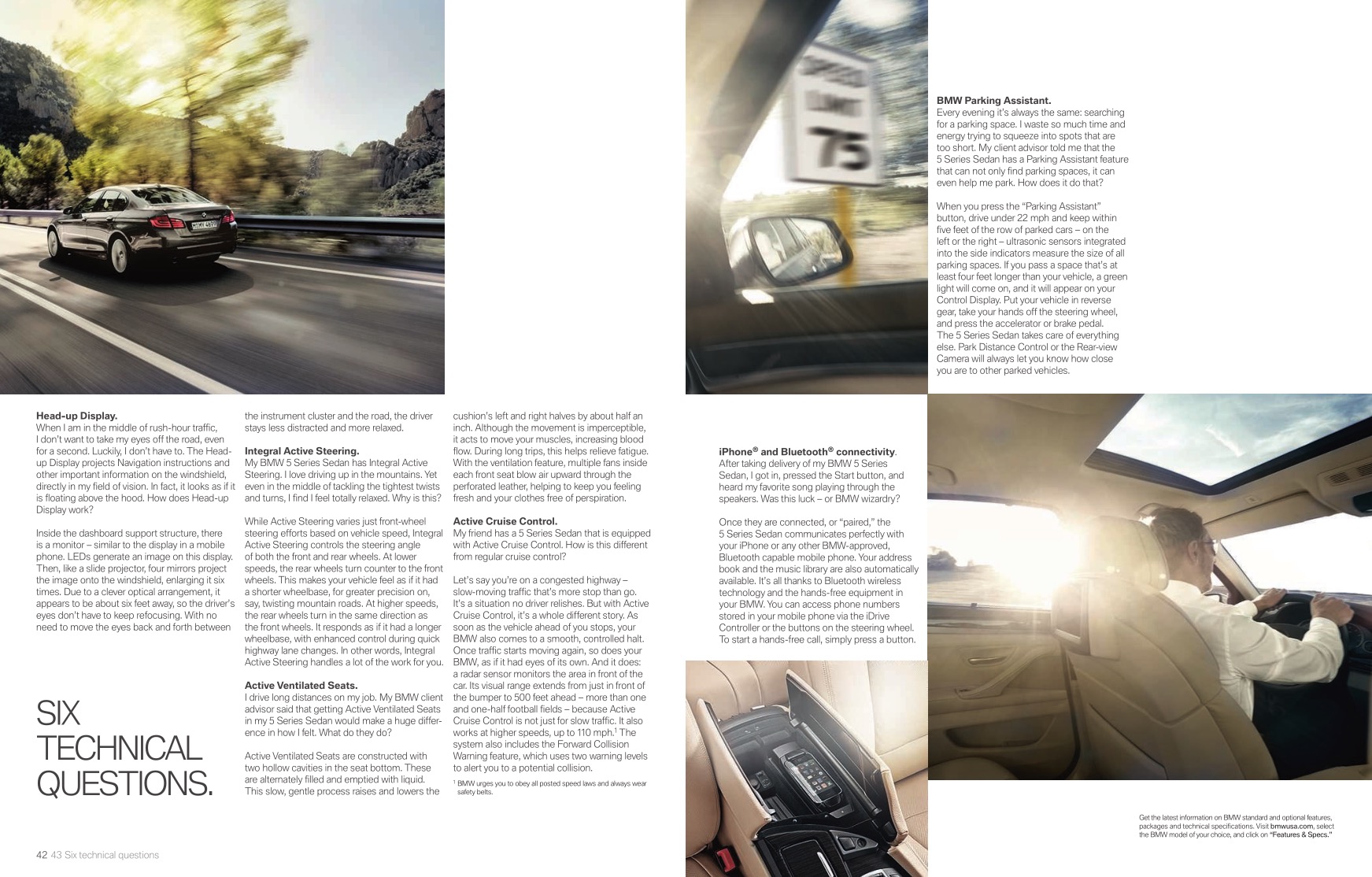 2013 BMW 5-Series Brochure Page 20